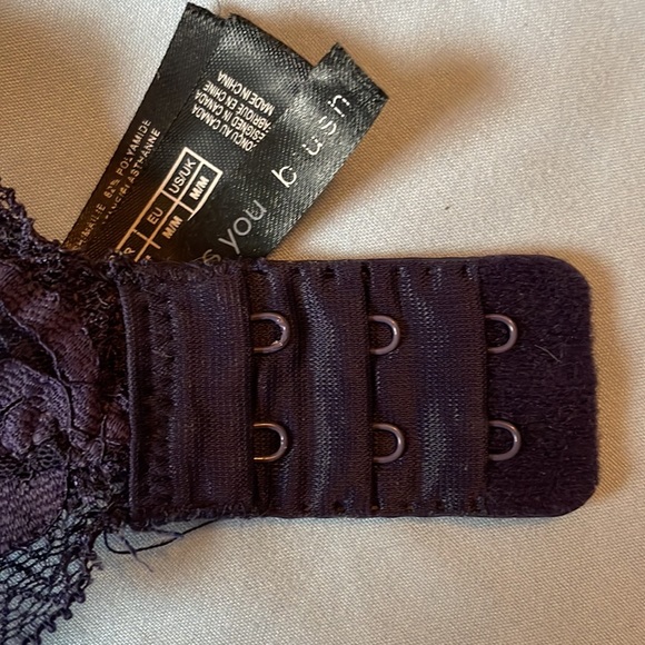 BLUSH lingerie purple see through lace bralette - Picture 6 of 11